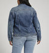 Denim Trucker Jacket Plus Size, Indigo, hi-res image number 3