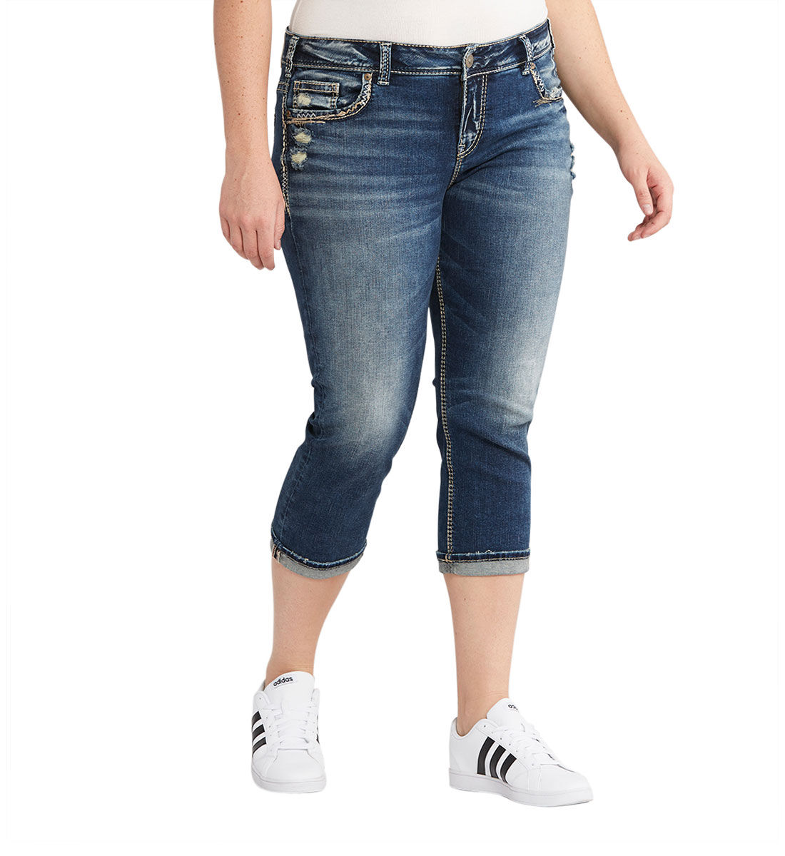 Buy Elyse Capri Dark Wash for USD 109.00 Silver Jeans US New