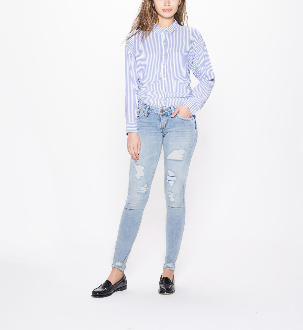 Tuesday Super Skinny Low Rise Light Wash, , hi-res image number 3