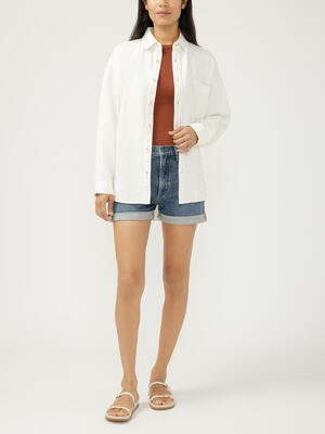 Relaxed Button-Up Beach Shirt