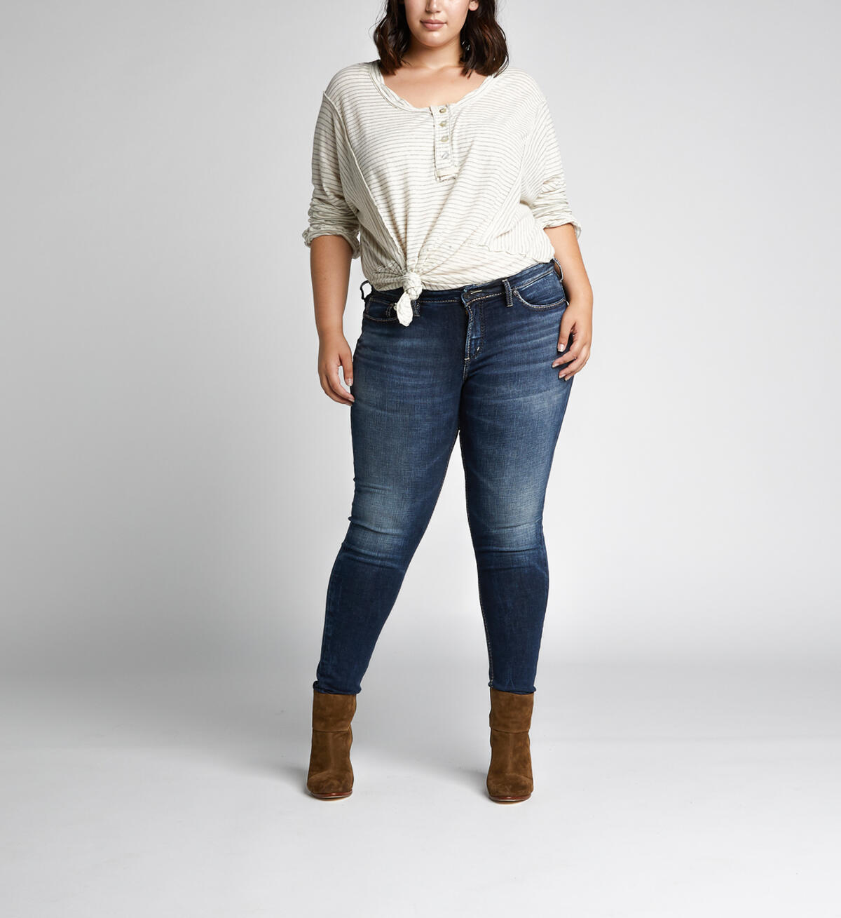 Suki Skinny Mid Rise Dark Wash, , hi-res image number 3