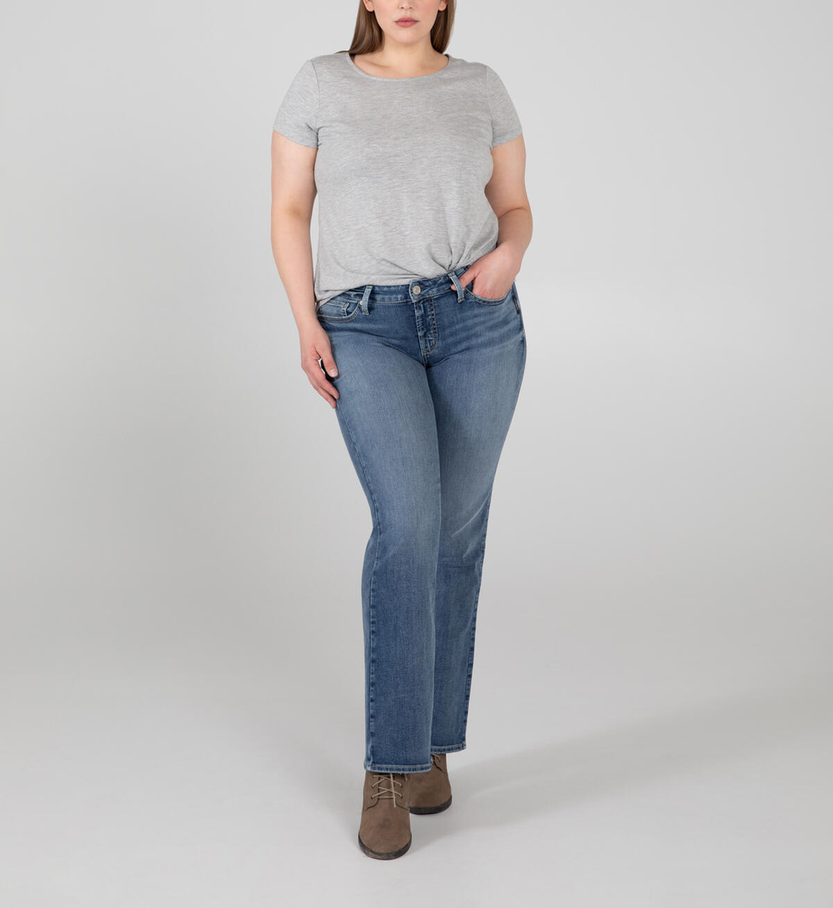Suki Mid Rise Bootcut Jeans Plus Size, , hi-res image number 0