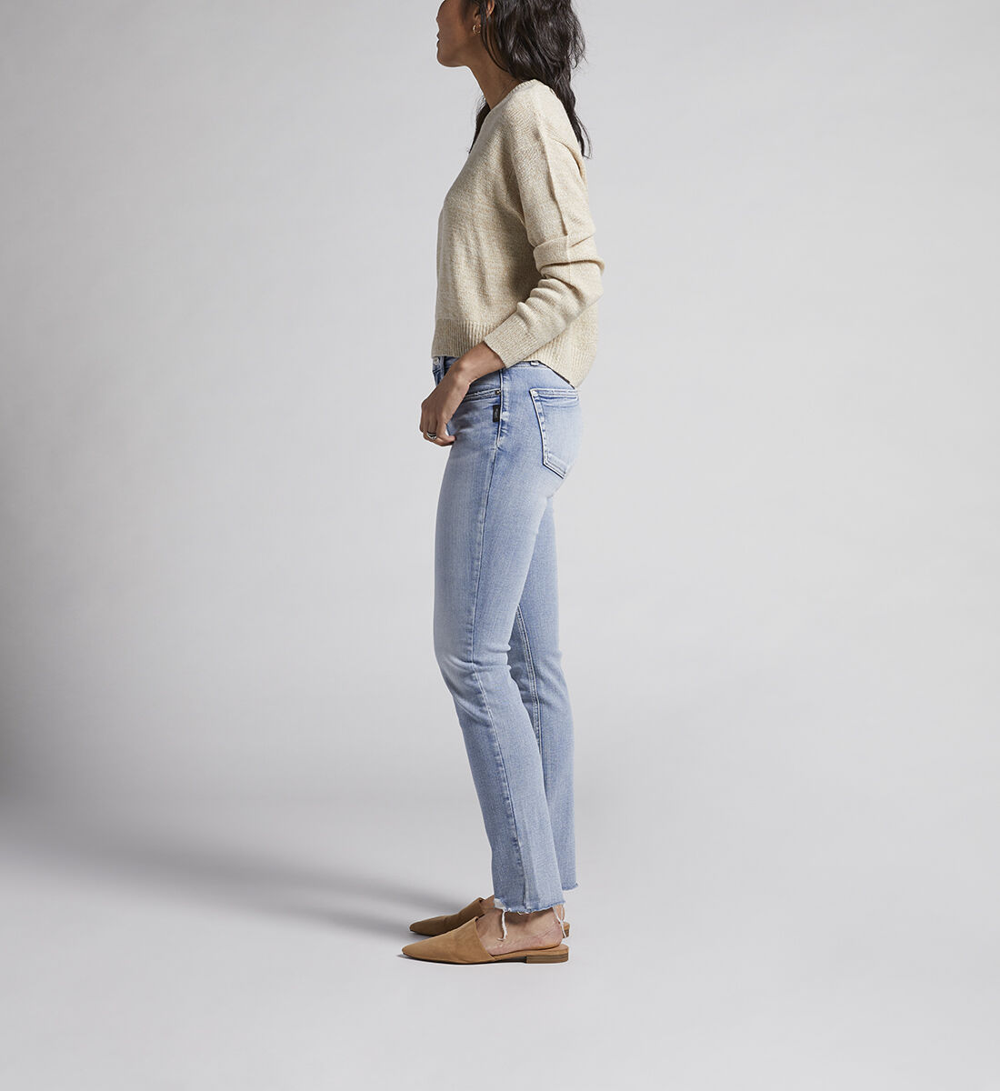 Buy Most Wanted Mid Rise Straight Leg Jeans for USD 58.00 | Silver 