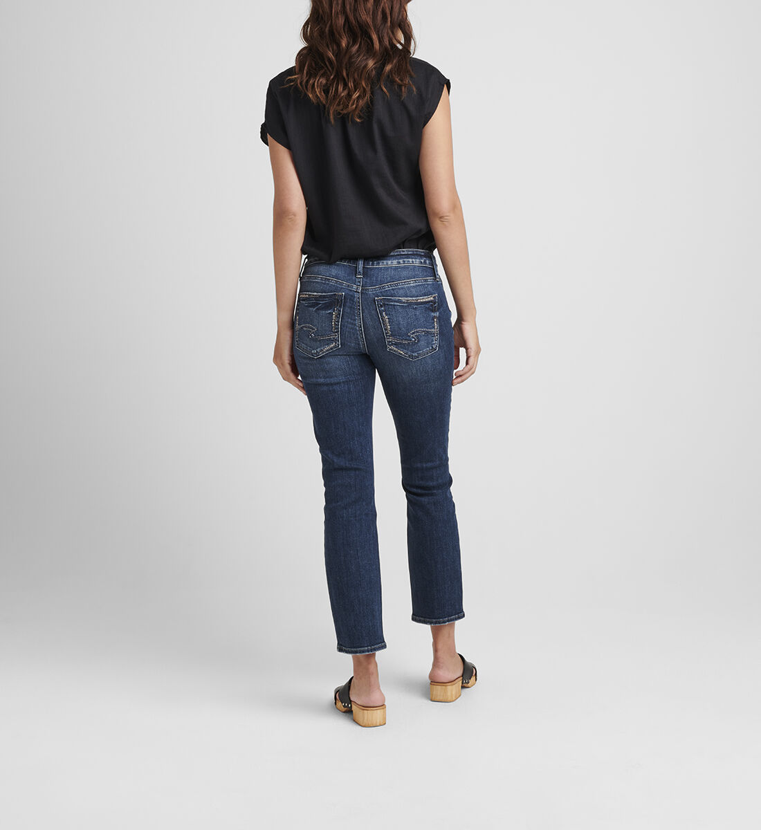 Women's straight leg cropped jeans online