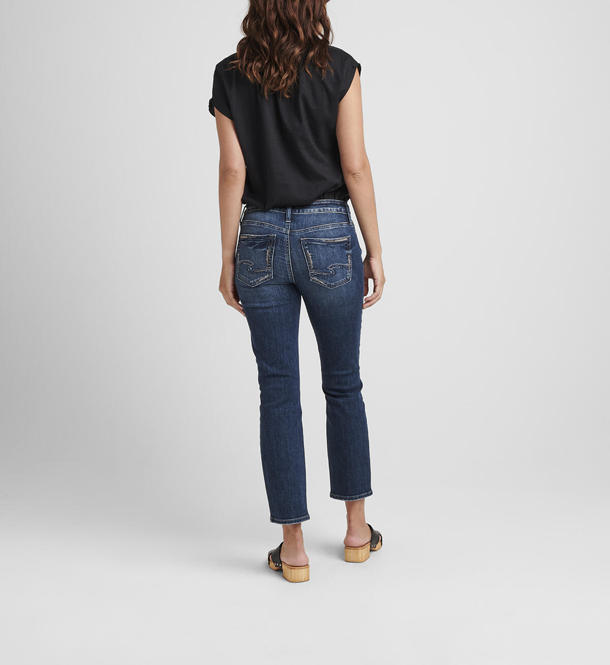 Elyse Mid Rise Straight Crop Jeans, , hi-res image number 1