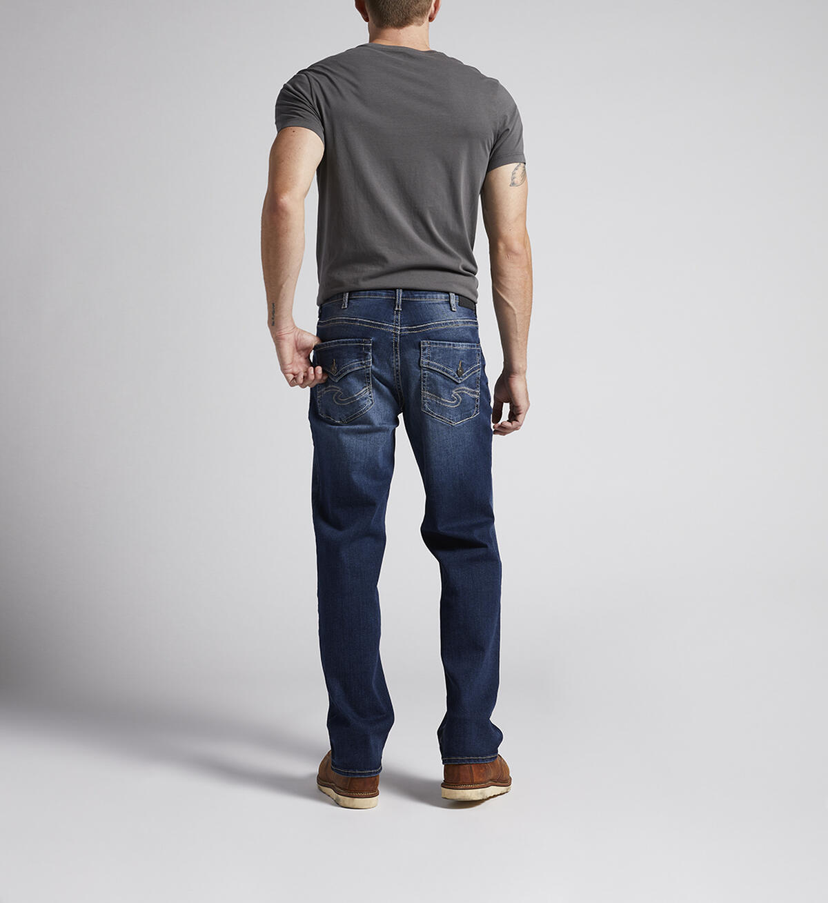 Gordie Relaxed Fit Straight Leg Jeans, Indigo, hi-res image number 1