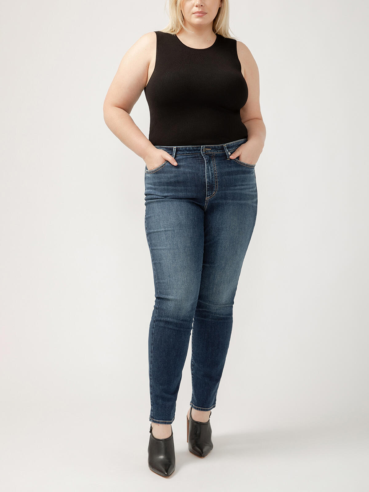 Isbister High Rise Straight Leg Jeans Plus Size, , hi-res image number 0
