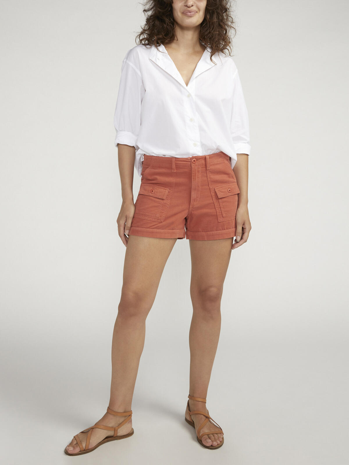 High Rise Cargo Shorts, , hi-res image number 0