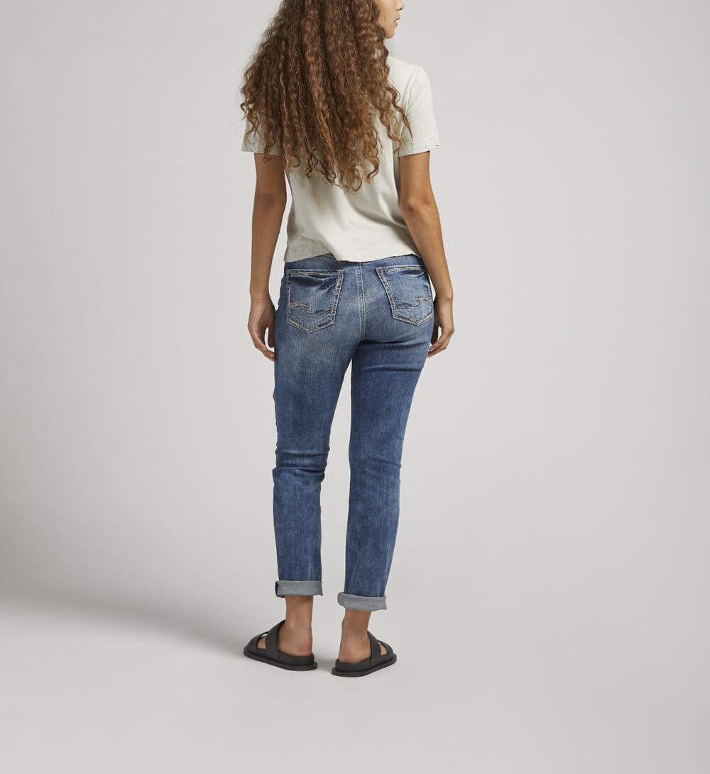 Girlfriend Mid Rise Slim Leg Jeans, , hi-res image number 0