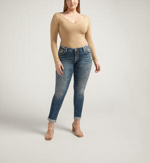 Girlfriend Mid Rise Skinny Leg Jeans Plus Size