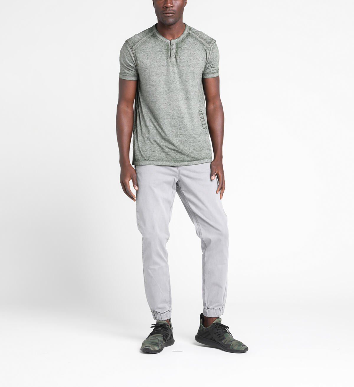 Half-Sleeve Henley Tee, , hi-res image number 0
