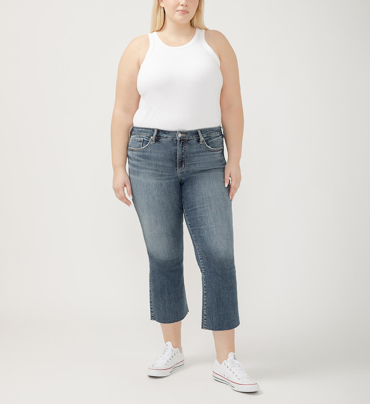 Suki Mid Rise Kick Flare Luxe Stretch Americana Jeans Plus Size, , hi-res image number 0