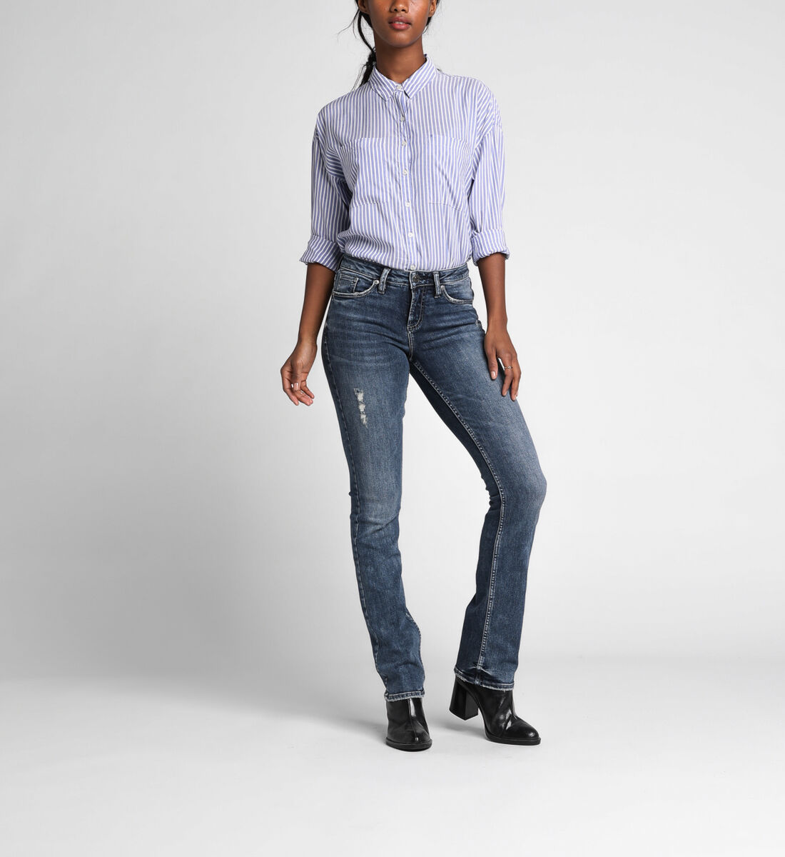 Silver jeans hot sale aiko slim boot