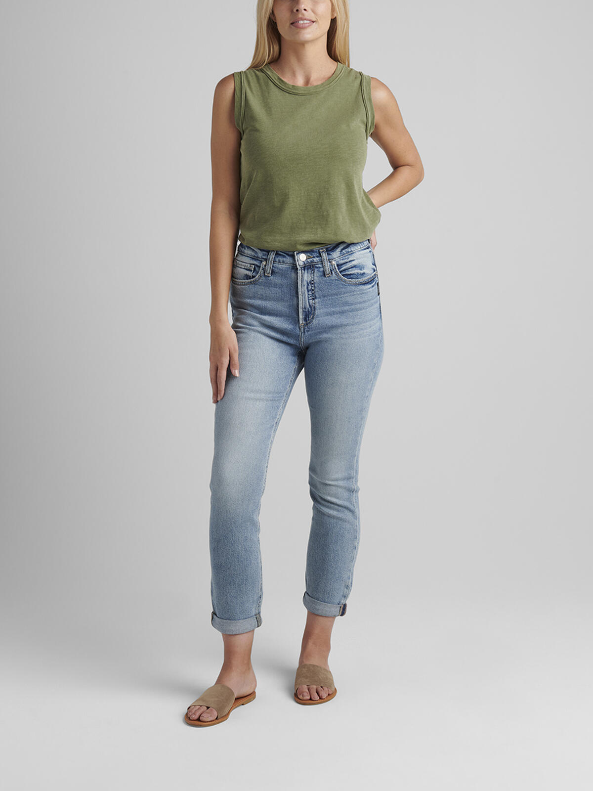 90S Boyfriend High Rise Slim Leg Jeans image number 0
