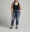 Boyfriend Mid Rise Slim Leg Jeans Plus Size, Indigo, hi-res image number 0