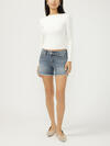 Suki Mid Rise Americana Luxe Stretch Shorts image number 0