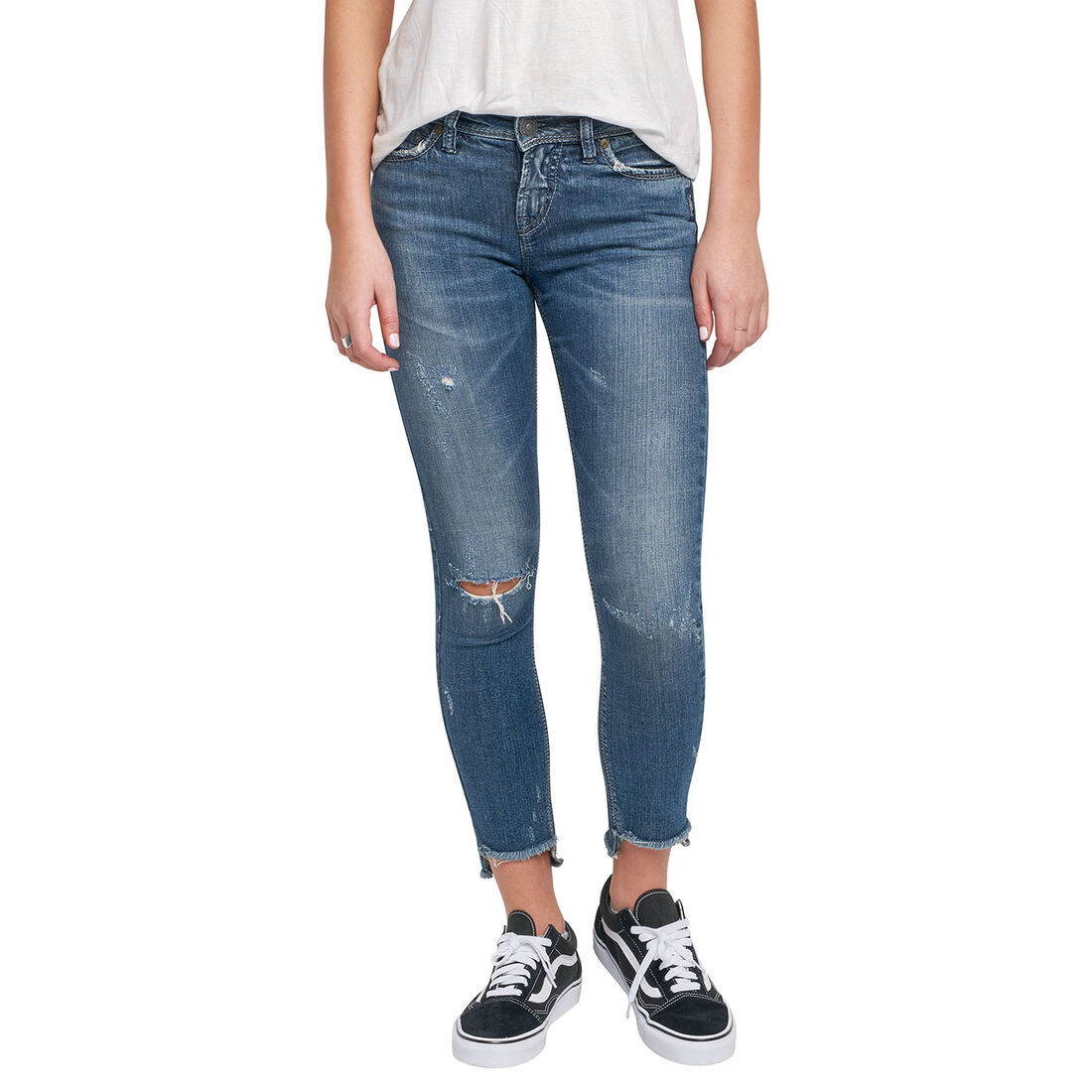 Calley Ankle Skinny Dark Wash Front