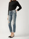 Boyfriend Mid Rise Slim Leg Jeans, , hi-res image number 2