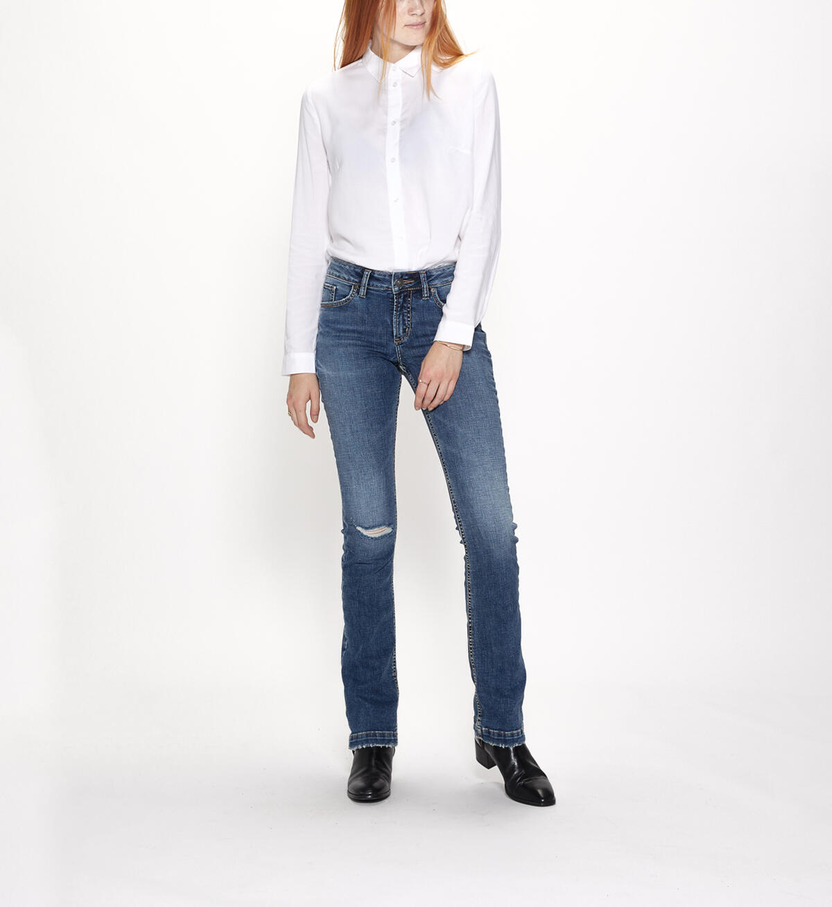 Elyse Slim Boot Mid Dark Wash, , hi-res image number 7