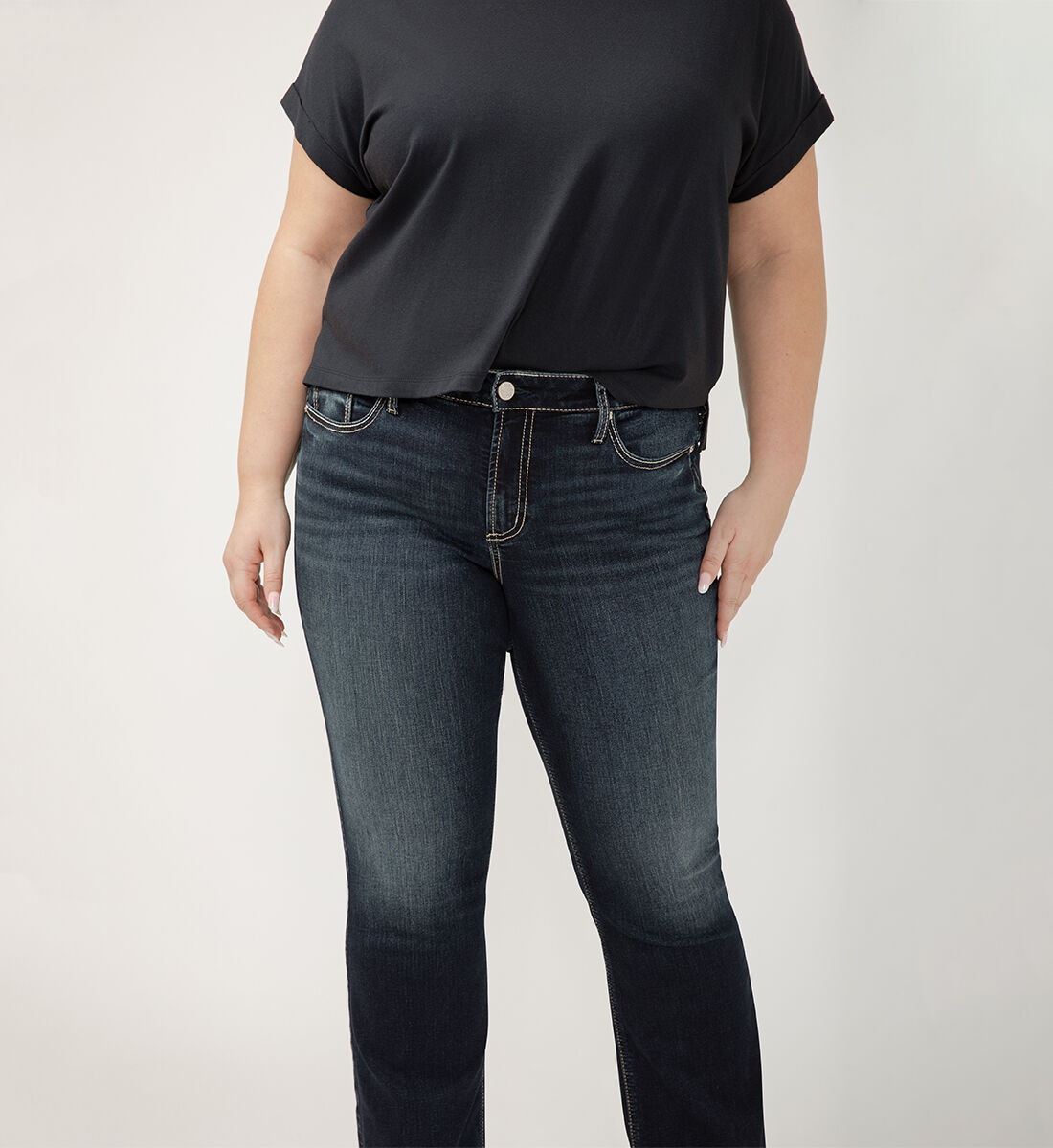 Buy Suki Mid Rise Bootcut Jeans Plus Size for USD 42.00