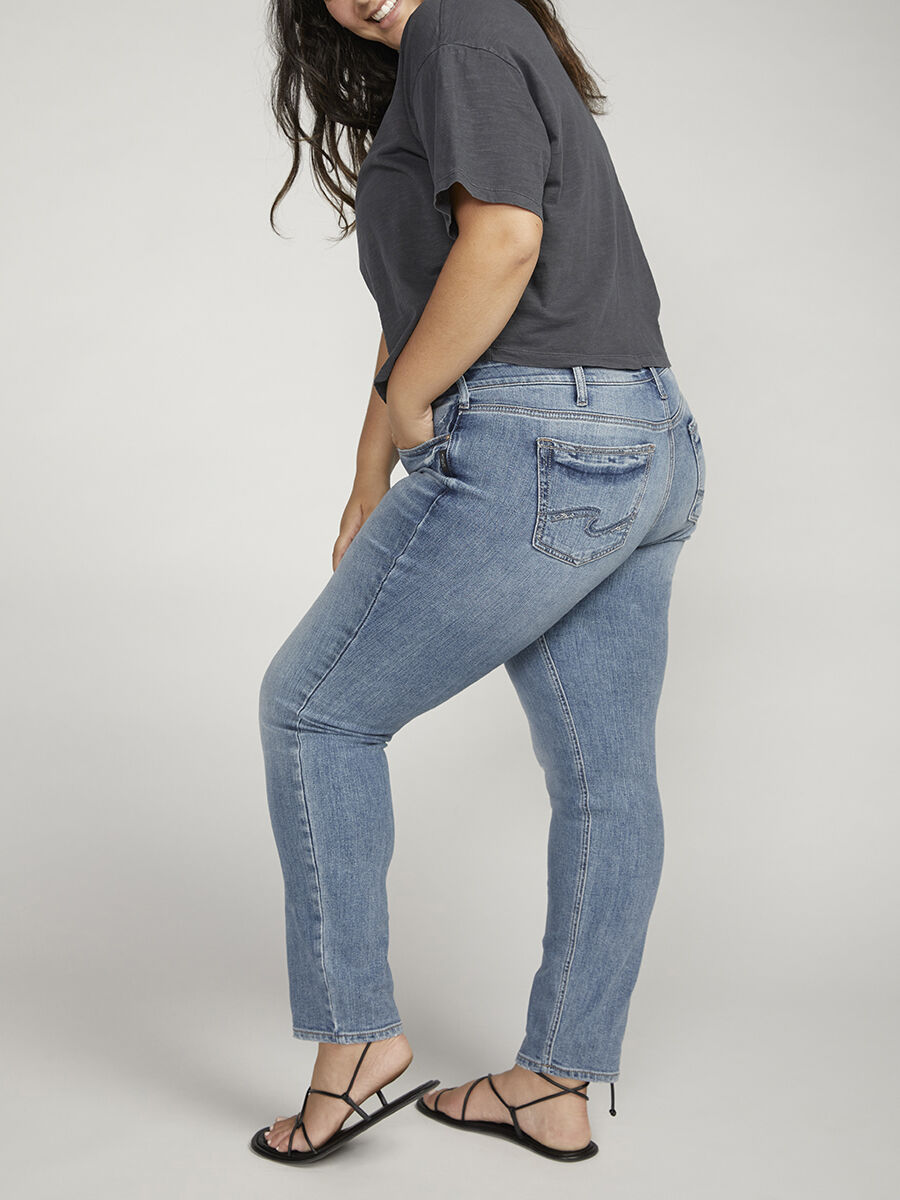 Suki Mid Rise Straight Leg Jeans Plus Size