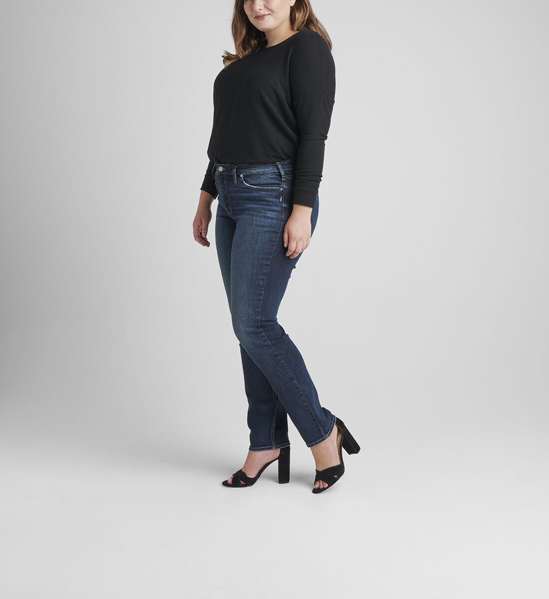 Plus size silver best sale jeans