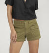 High Rise Cargo Shorts, Green, hi-res image number 3