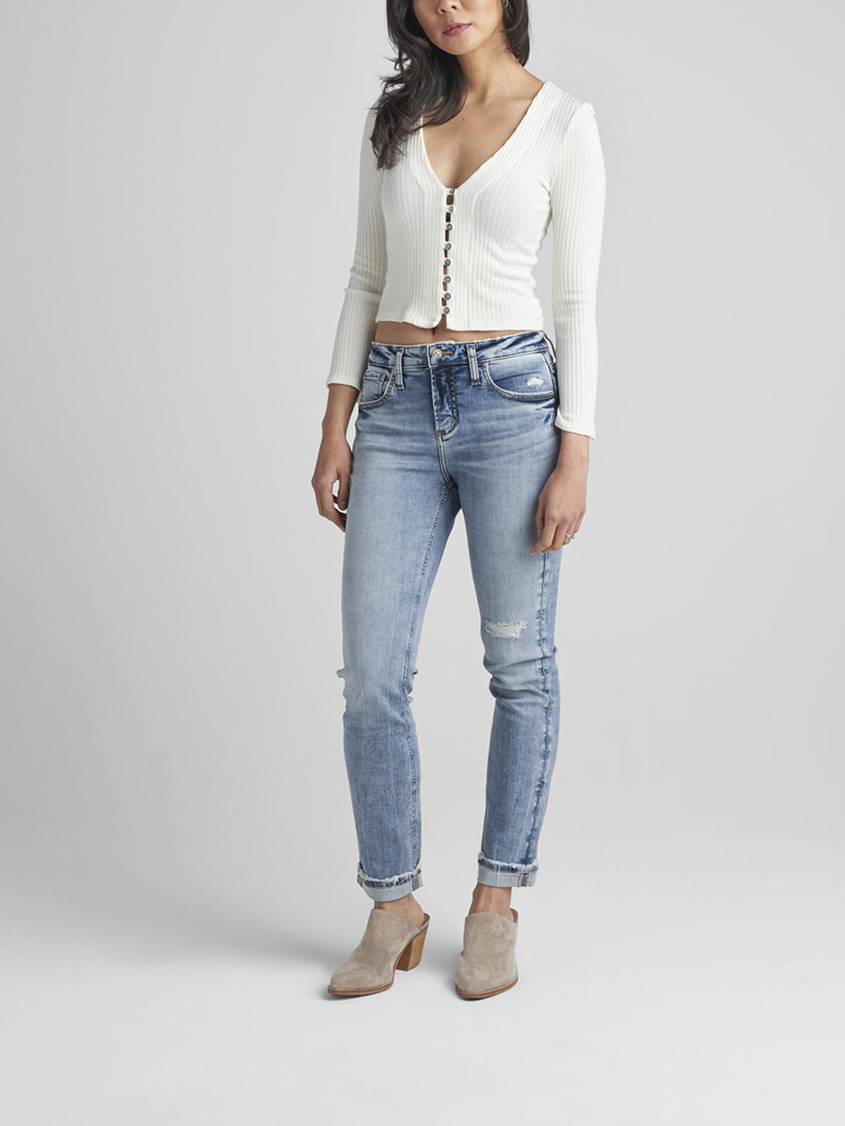 Beau Mid Rise Slim Leg Jeans, Indigo, hi-res image number 0