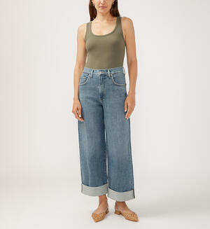 Be Easy High Rise Cropped Wide Leg Jeans