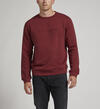 Mens Crewneck Sweatshirt, Burgundy, hi-res image number 2