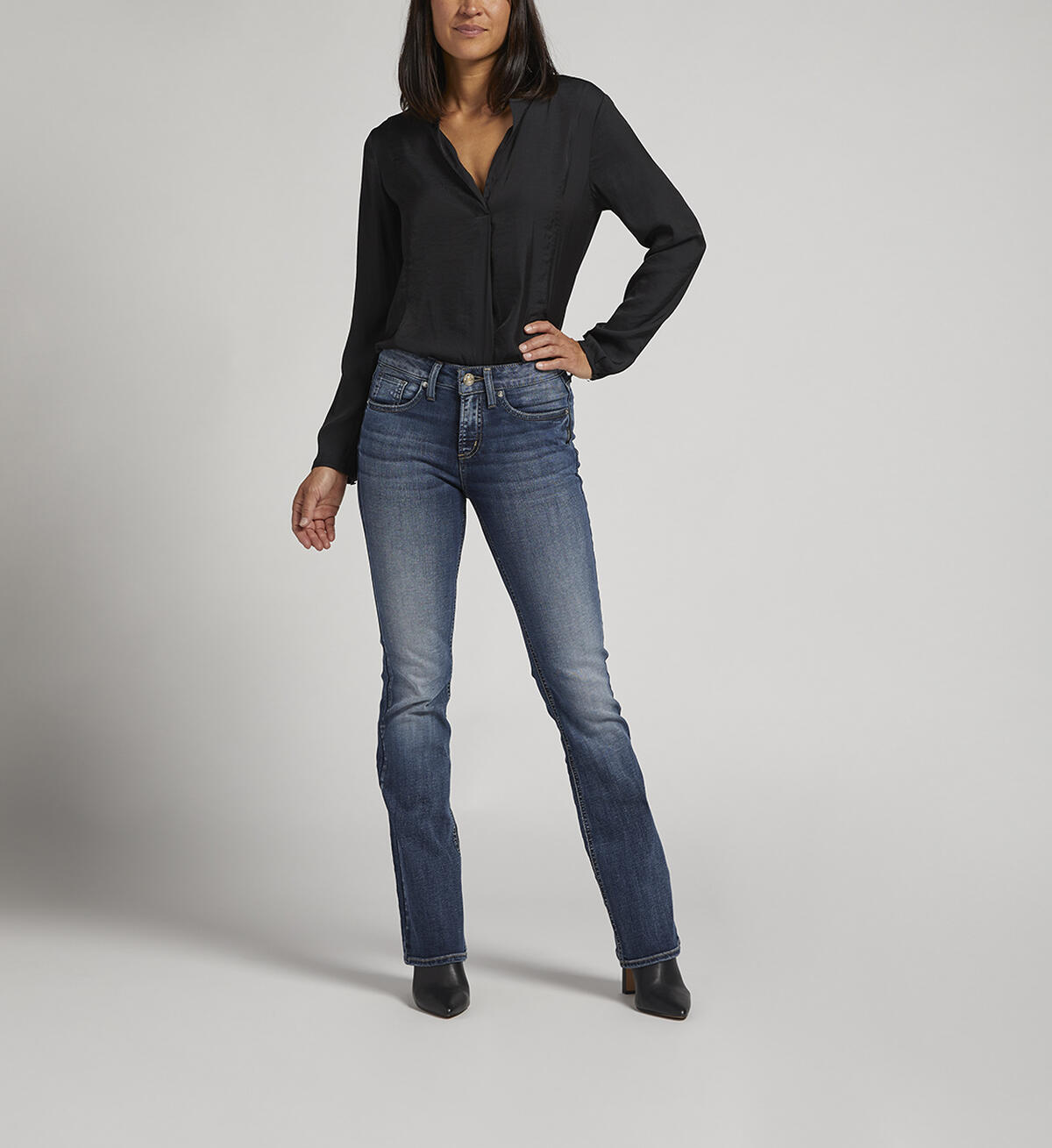 Suki Mid Rise Bootcut Jeans, Indigo, hi-res image number 0