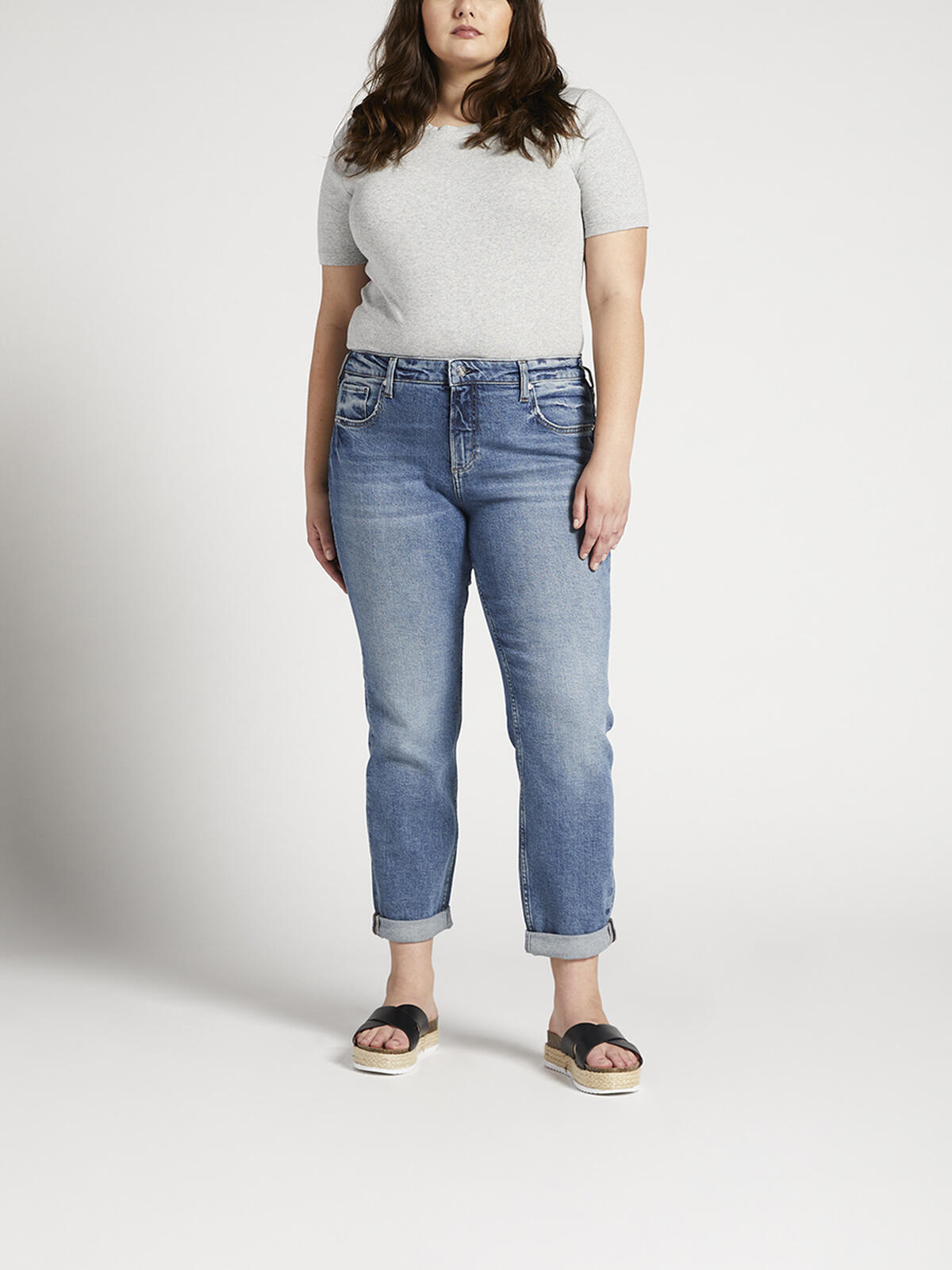 Beau Mid Rise Slim Leg Jeans Plus Size image number 0
