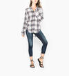 Stevie - Basic Plaid Shirt With Frayed Hem, , hi-res image number 0