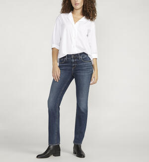 Elyse Mid Rise Straight Leg Jeans