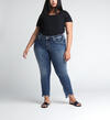 Boyfriend Mid Rise Slim Leg Plus Size Jeans, Indigo, hi-res image number 3