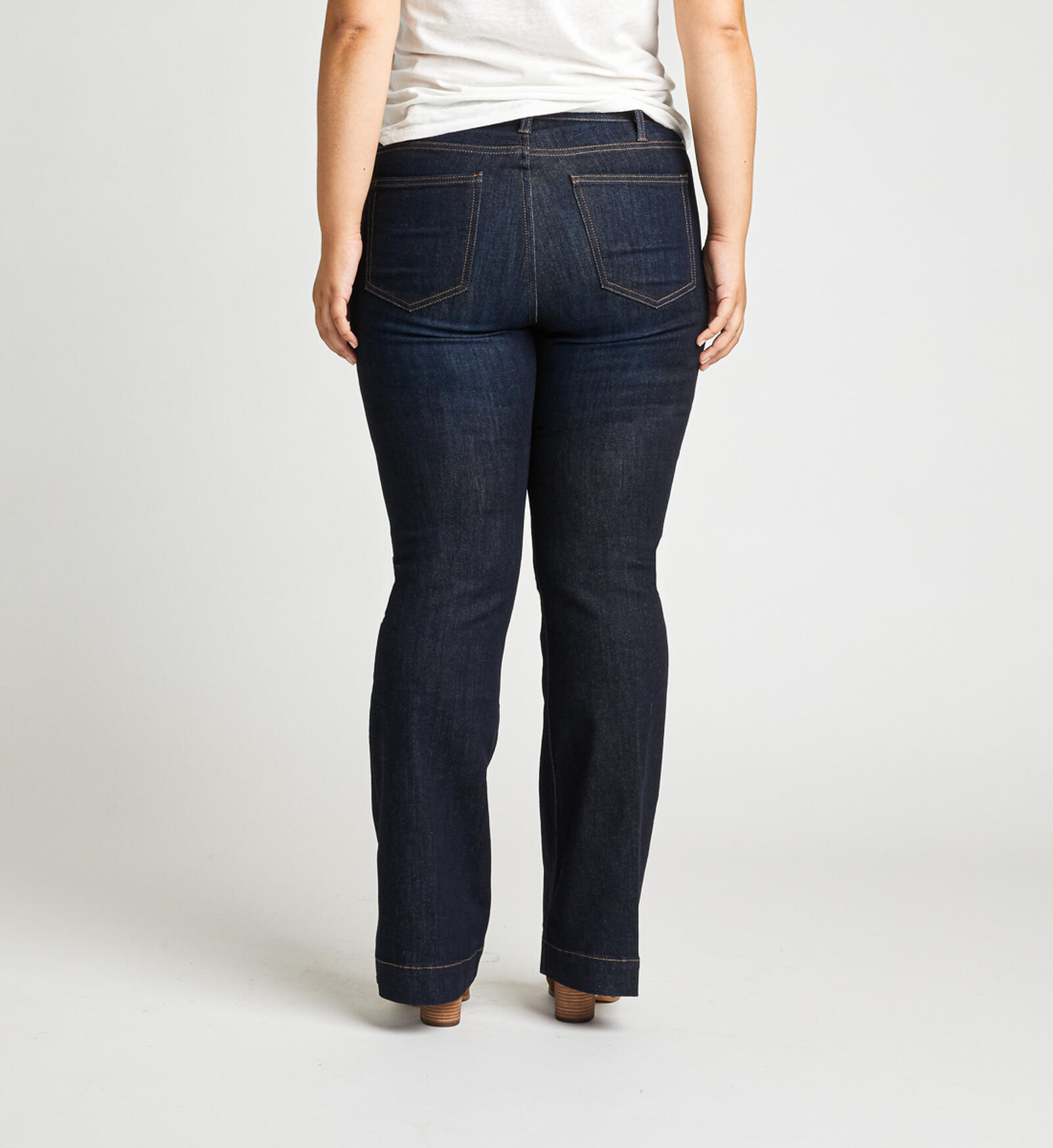 Buy High Note High Rise Trouser Plus Size Jeans for USD 89.00 Silver