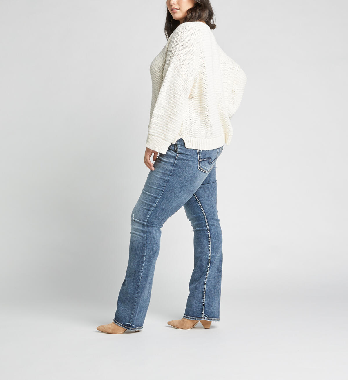 Elyse Mid Rise Slim Bootcut Plus Size Jeans, , hi-res image number 2