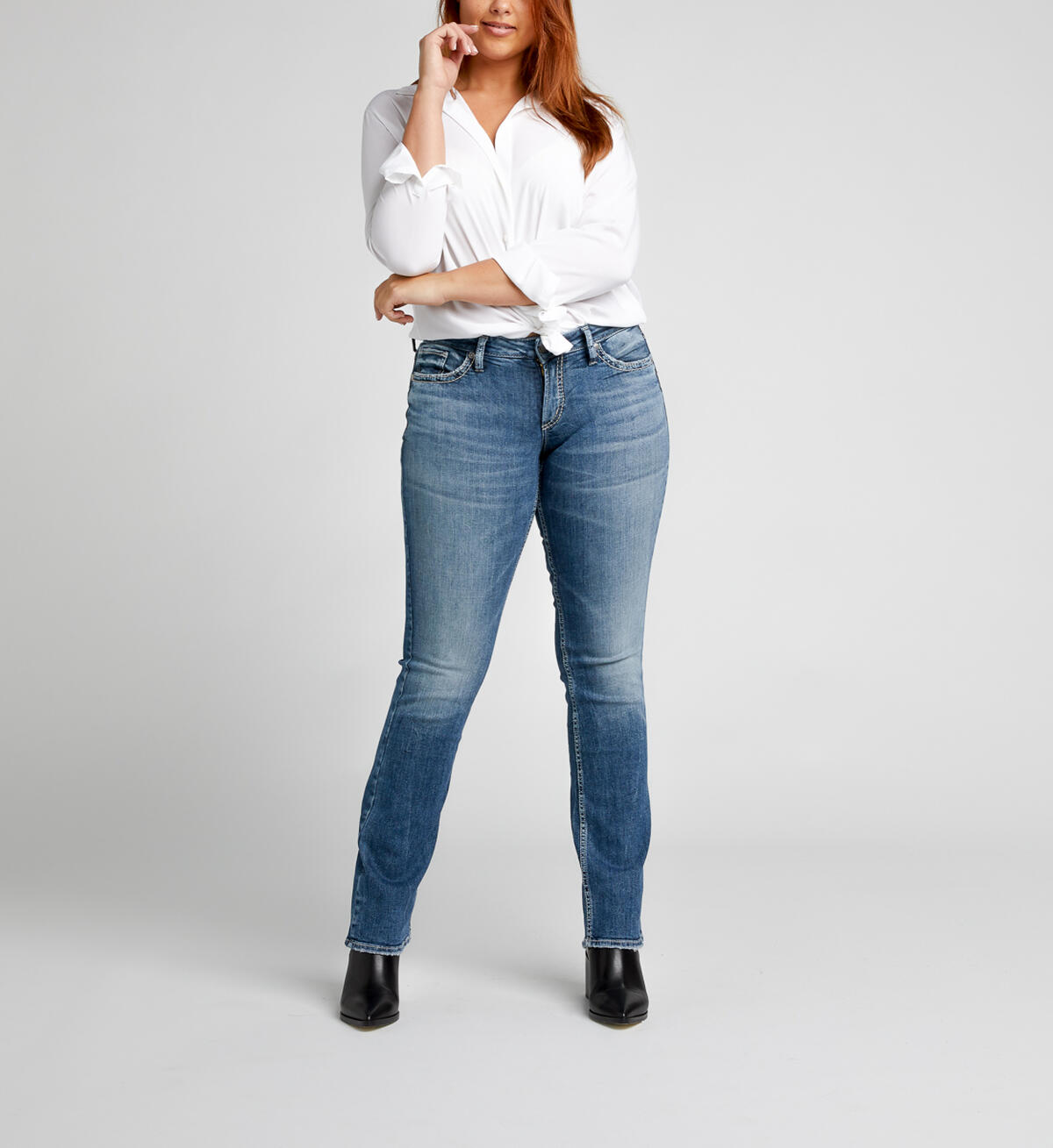 Suki Slim Boot Mid Medium Wash, , hi-res image number 0