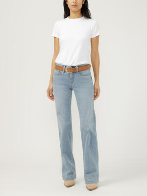 Suki Mid Rise Trouser Leg Frontier Strong Jeans
