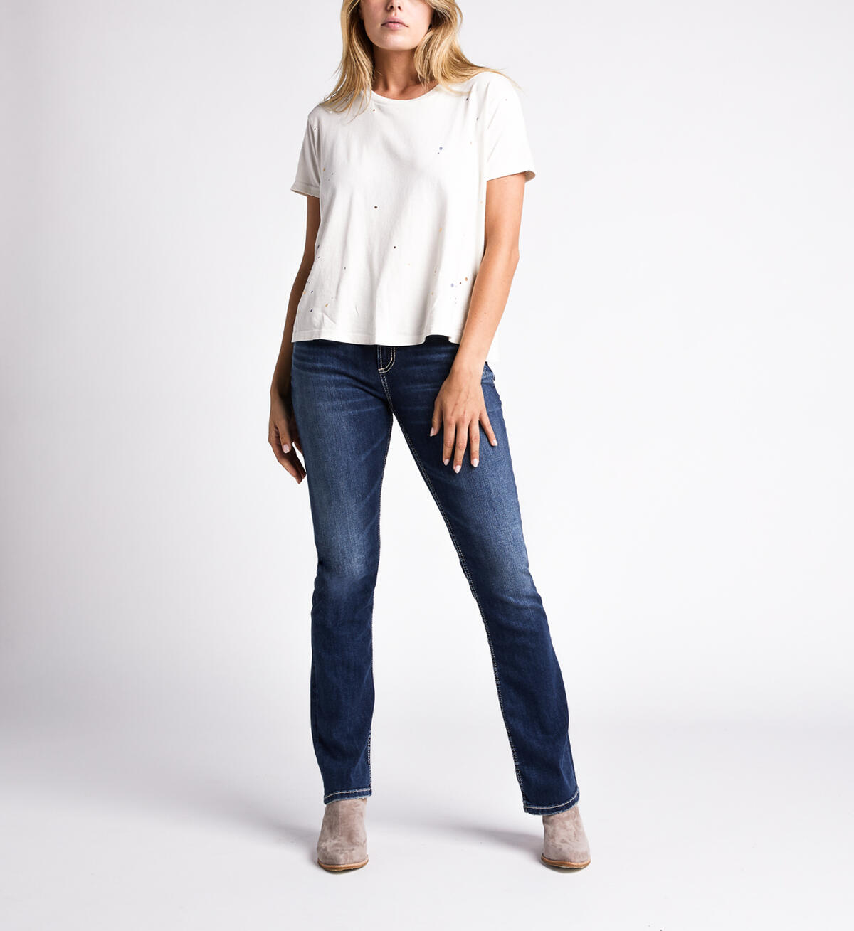 Avery High Rise Slim Bootcut Jeans, Indigo, hi-res image number 0
