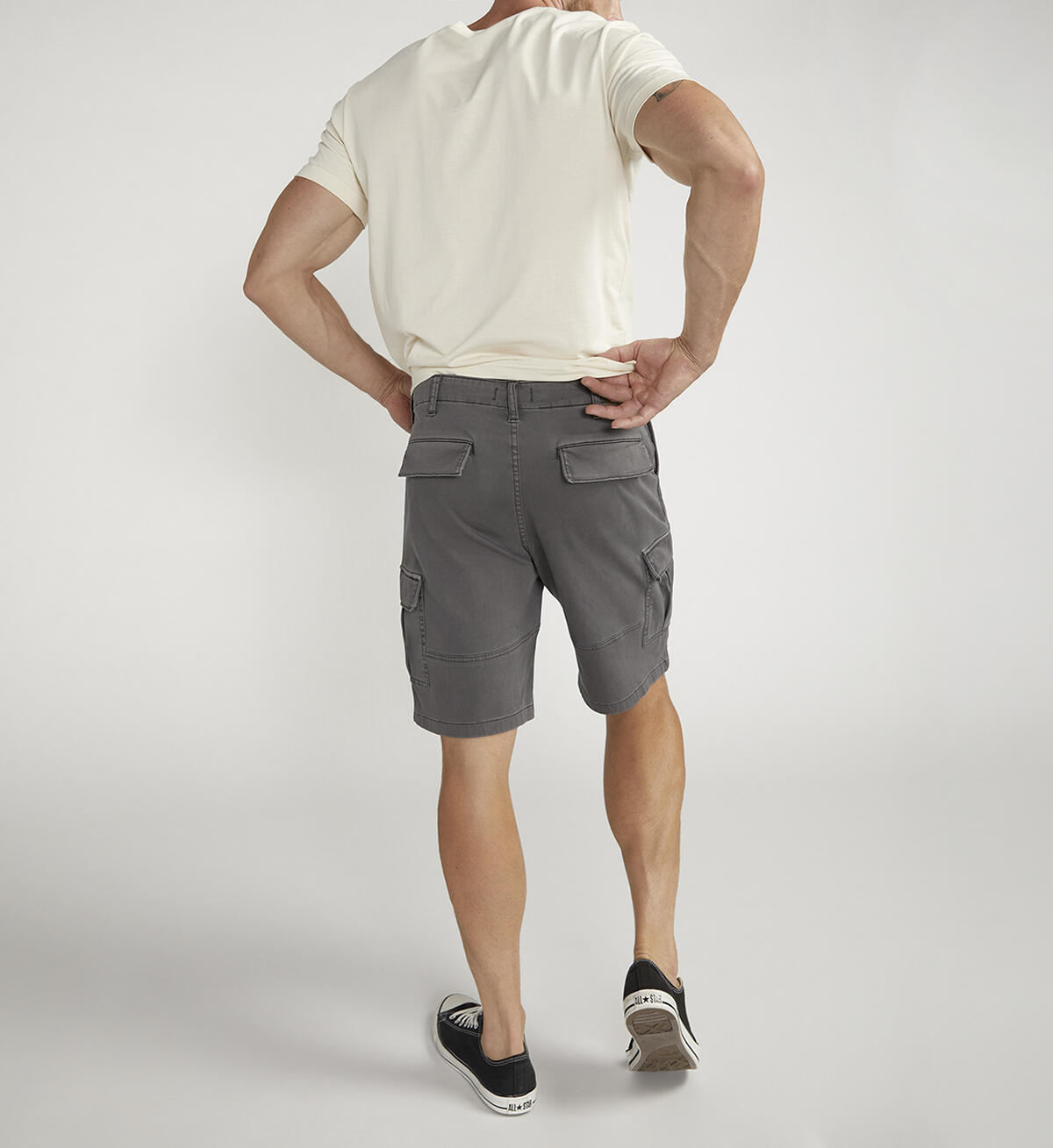 Cargo Essential Twill Shorts, Dark Grey, hi-res image number 1