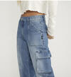 Denim High Rise Cargo Pants, , hi-res image number 3