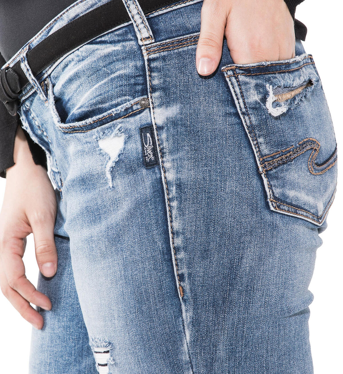 Aiko Slim Boot Medium Wash, , hi-res image number 4