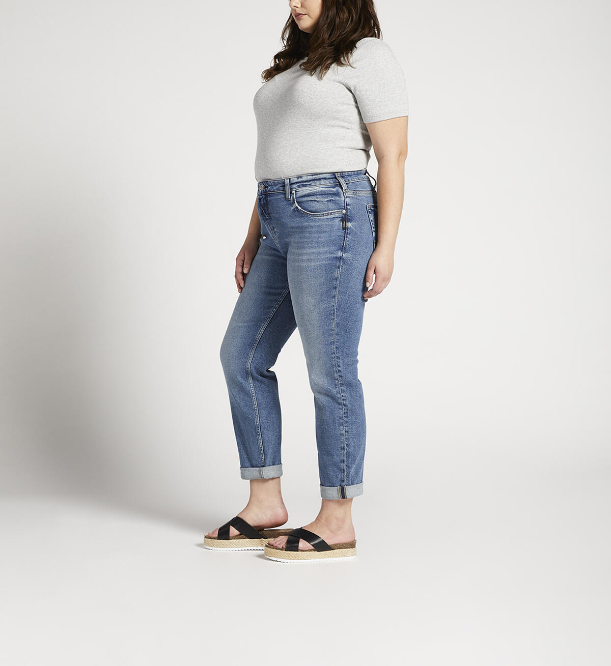 Beau Mid Rise Slim Leg Jeans Plus Size, , hi-res image number 2
