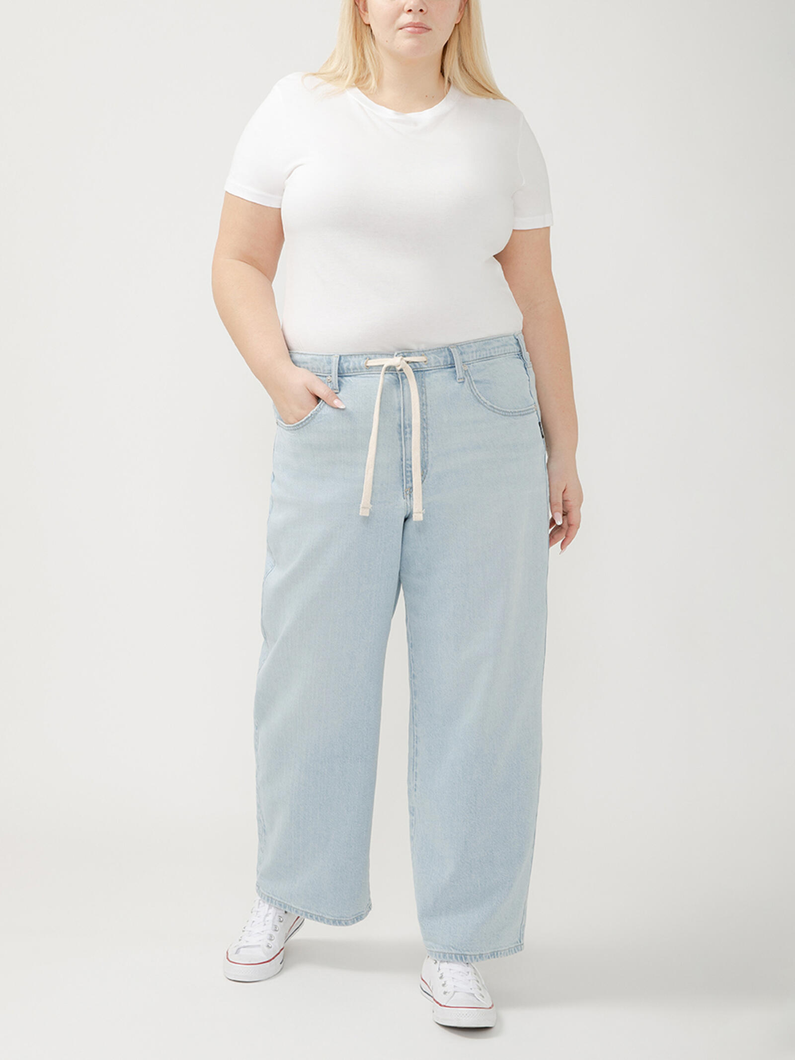 Buy Be Easy Straight Leg Drawstring Jeans Plus Size for USD 51.00 ...