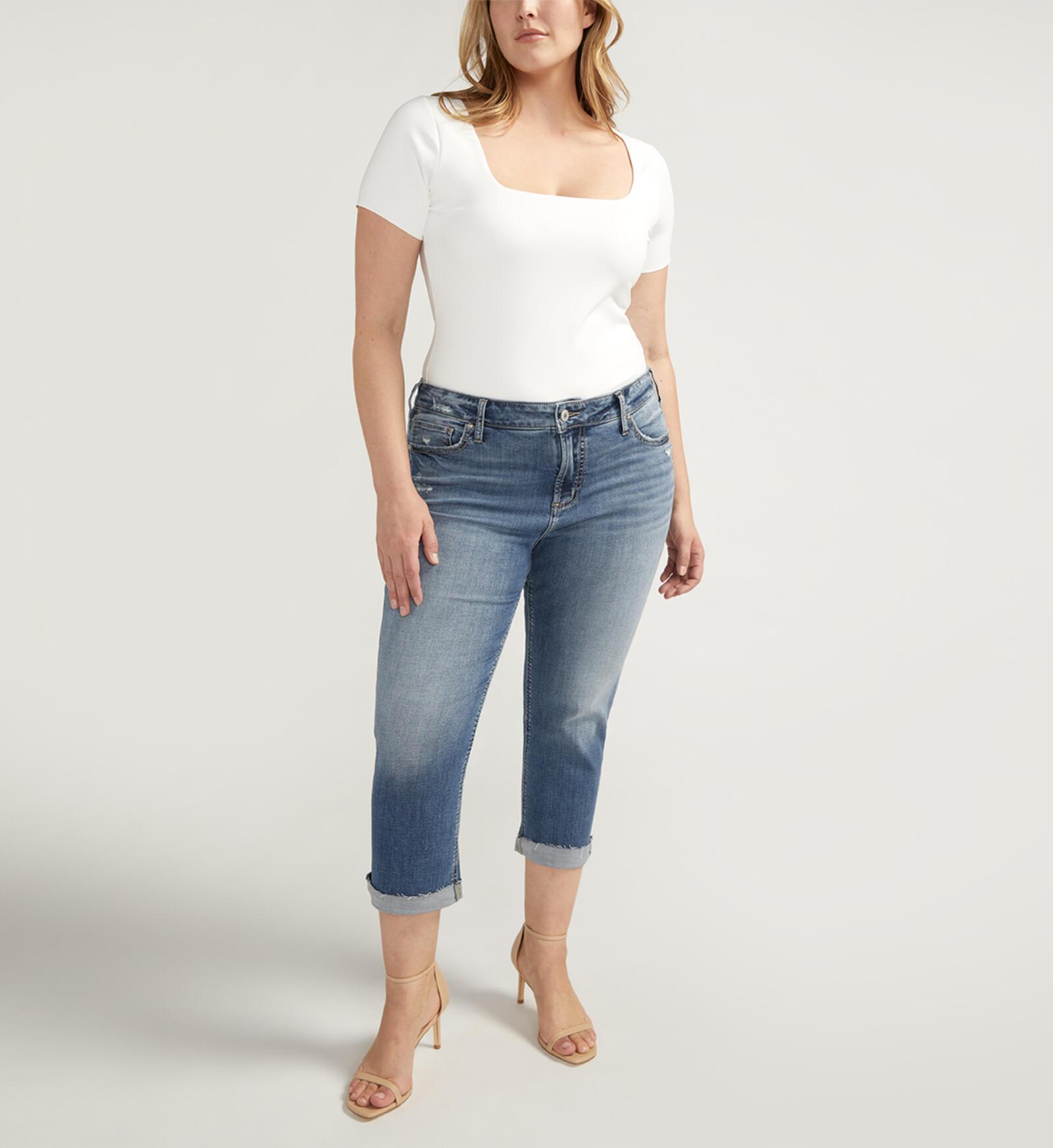 Buy Elyse Mid Rise Luxe Stretch Capri Plus Size for USD 74.00