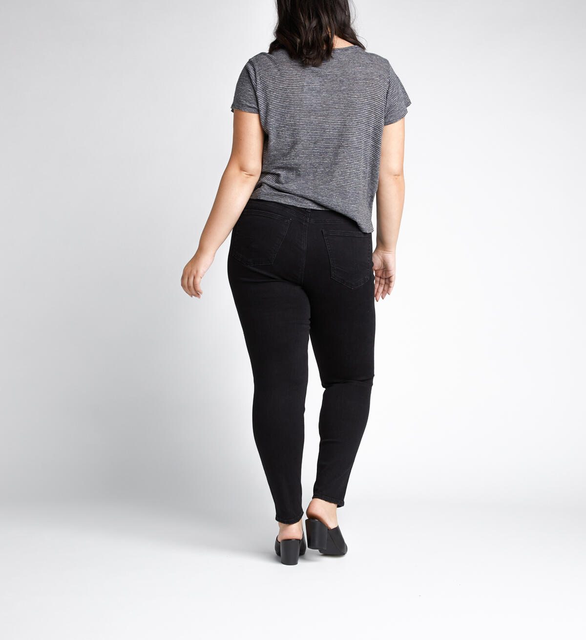 Calley High Rise Skinny Leg Jeans Plus Size, Black, hi-res image number 1