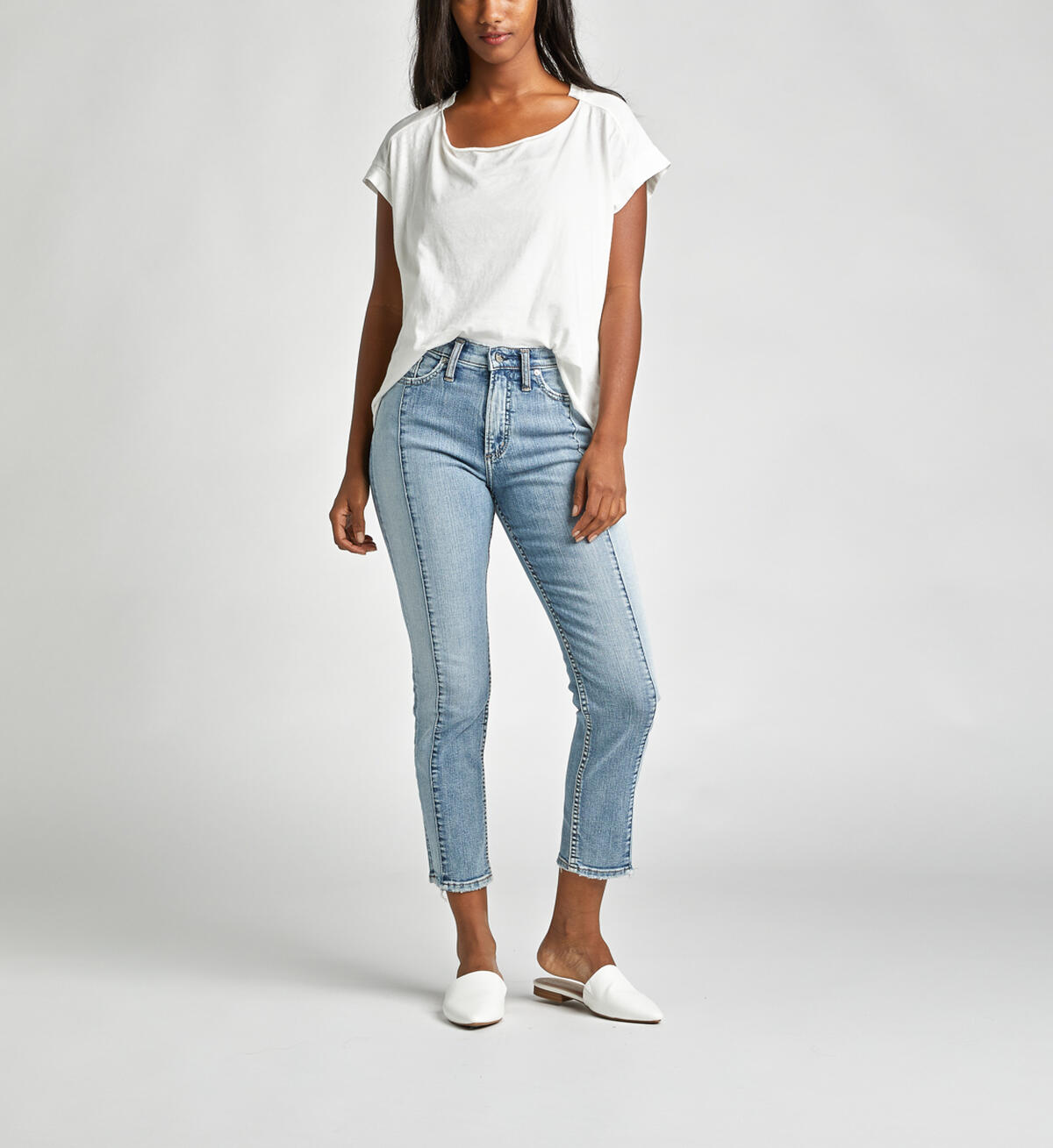Calley Super-High Rise Curvy Slim Crop Jeans, , hi-res image number 0