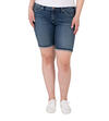Suki Mid Rise Bermuda Short Plus Size - Eco-Friendly Fabric, Indigo, hi-res image number 0