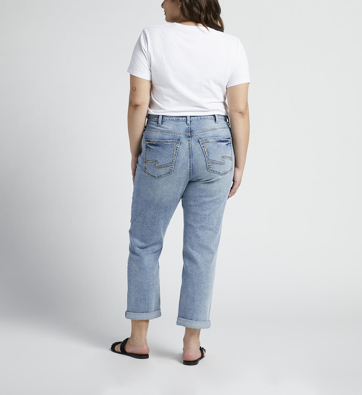90S Boyfriend High Rise Slim Leg Jeans Plus Size, , hi-res image number 1